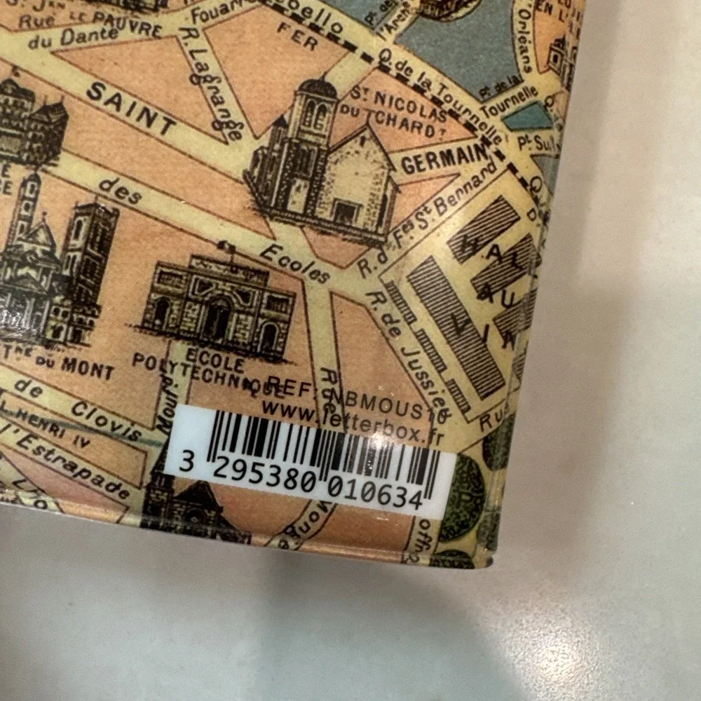 Paris France lot Mini Postcard Set with envelopes small journal postcards map